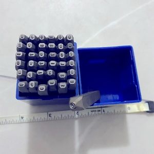 Letter, number and copyright stamps